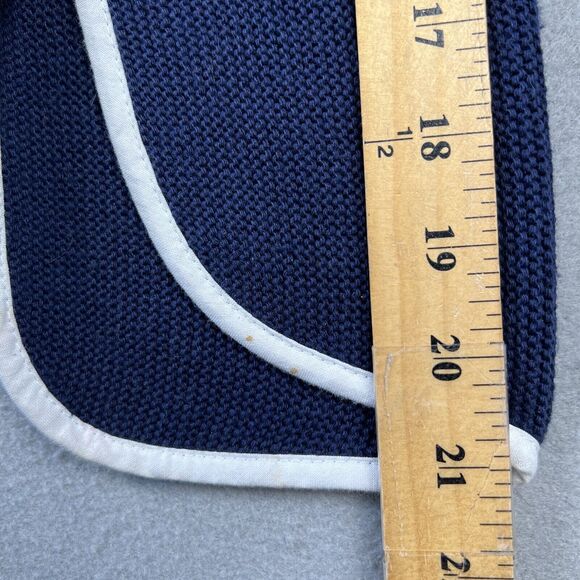 Tivoli Knit Jacket Women’s Small‎ Blue White Asymmetrical Floral Button V Neck - Picture 12 of 16